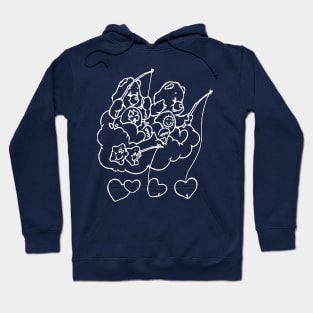 twin bears fishing Hoodie